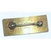 Image 2 : VINTAGE MILITARY OFFICER BAR STAMPED W/ SHEILD & CROSS & *SHOLD-R-FORM*!! PIN CAME OUT OF SAFE!!
