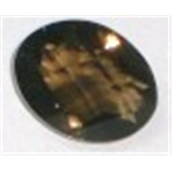 8.15 CARAT SMOKEY TOPAZ *BEUATIFUL OVAL CUT/FACETED & POLISHED GEMSTONE*!! GEMSTONE CAME OUT OF SAFE