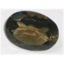 11.85 CARAT SMOKEY TOPAZ *BEUATIFUL OVAL CUT/FACETED & POLISHED GEMSTONE*! GEMSTONE CAME OUT OF SAFE