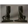 Image 1 : PAIR OF SANTA CLARA POTTERY CANDLESTICKS
