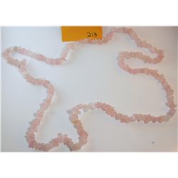 Natural Rose Quartz Chip Necklace
