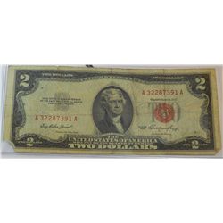 1953 Red Stamp $2 bill