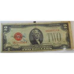 1928 Red Stamp $2 bill  **Excellent Condition**
