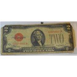 1928 Red Stamp $2 bill