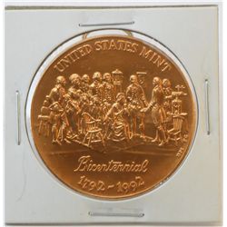 United States Mint ***Bicentennial 1792-1992*** Commemorative Medal   BU