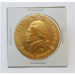 American Revolution Bicentennial Medal ***Thomas Jefferson obverse, Declaration of Independence reve