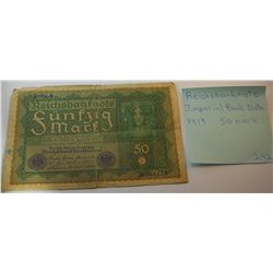 Reichsbanknote-50 marks 1919- ***Imperial Bank Note***