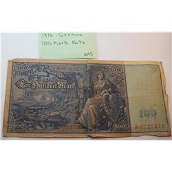 1910 German 100 Mark Note  *Beautiful*