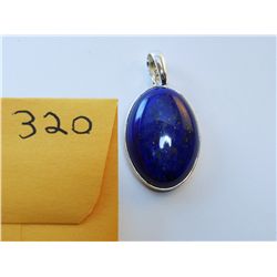 Natural Lapis Lazuli Pendant set in .925 Sterling Silver