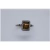 Image 1 : 11.65 CTW TIGER EYE RING .925 STERLING SILVER