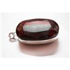 Natural 229.25 CTW. Ruby Oval Pendant .925 Sterling Sil