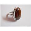 43.45 CTW TIGER EYE RING .925 STERLING SILVER