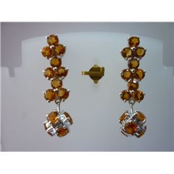 37.50 CTW CITRINE EARRING .925 STERLING SILVER