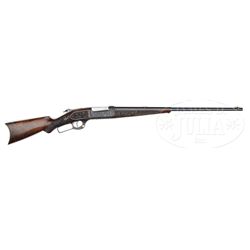 *EXTREMELY RARE SAVAGE MODEL 1899 MONARCH GRADE DELUXE ENGRAVED LEVER ACTION RIFLE.