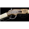 Image 4 : ENGRAVED WINCHESTER MODEL 1866 SADDLE RING CARBINE WITH IVORY STOCK & FOREARM.