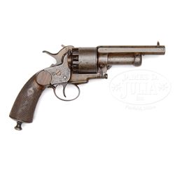 EXTREMELY RARE CONFEDERATE BABY LEMAT PERCUSSION REVOLVER, EARLIEST SN KNOWN.