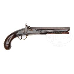 NORTH MODEL 1808 NAVY FLINTLOCK PISTOL CONVERTED TO PERCUSSION.