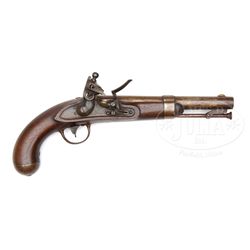 JOHNSON 1836 FLINTLOCK PISTOL.
