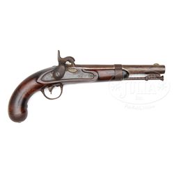 JOHNSON 1836 FLINTLOCK PISTOL CONVERTED TO PERCUSSION.