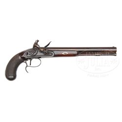 AS FOUND, TATHAM AND EGG FLINTLOCK TARGET/ DUELING PISTOL.