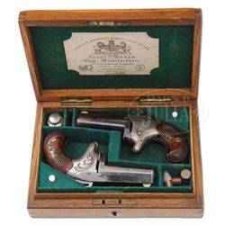 CASED MATCHED PAIR OF COLT PAT. F.A. MFG. CO. 2ND MODEL DERINGER 2ND VARIATION.