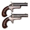 Image 1 : EXTREMELY RARE COLT 3RD MODEL 3RD VARIATION PAIR OF DERINGERS IN A RARE CIGAR CASING BY JOHN P. MOOR