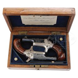 CASED MATCHED PAIR OF COLT PAT. F.A. MFG. CO. 3RD MODEL DERINGER 5TH VARIATION.