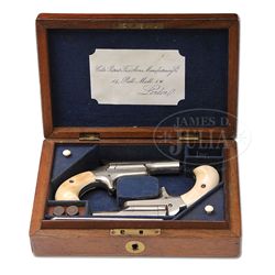 CASED COLT PAT. F.A. MFG. CO. 3RD MODEL DERINGER 5TH VARIATION.