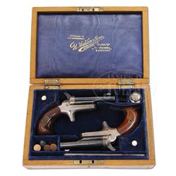 CASED MATCHED PAIR COLT PAT. F.A. MFG. CO. 3RD MODEL DERINGER 5TH VARIATION.