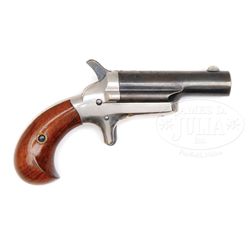 COLT PAT. F.A. MFG. CO. 3RD MODEL DERINGER 5TH VARIATION WITH LEATHER HOLSTER.