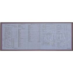 FRAMED ORIG INVENTORY LEDGER SHEETS FROM THE 14 PALL MALL COLT AGENCY