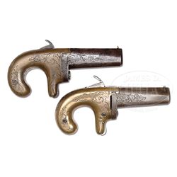 PAIR OF MOORE'S PATENT. F.A. CO. BROOKLYN N.Y. FIRST VARIATION DERINGERS.