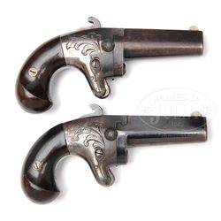 MATCHED PAIR OF NATIONAL FIREARMS CO. BROOKLYN, N.Y. 2nd MODEL DERINGERS.