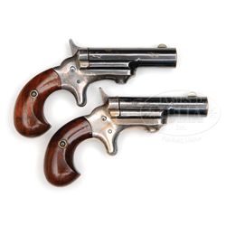 THIS PAIR OF 1ST TYPE 3RD MODEL DERINGERS HAVE THE SMALL COLT ADDRESS.