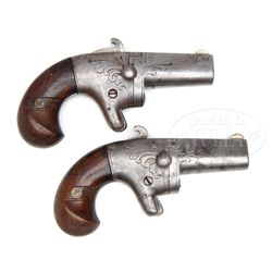 MATCHED PAIR NATIONAL FIREARMS CO. BROOKLYN, N.Y. 2ND MODEL DERINGERS.