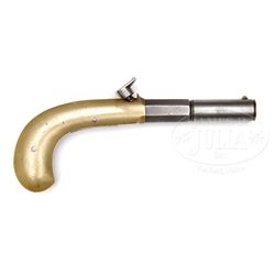 FAIRBANKS DERRINGER STYLE SINGLE SHOT PERCUSSION PISTOL.