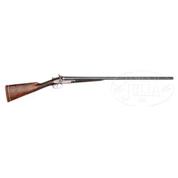 WILLIAM POWELL BAR IN WOOD 20 BORE HAMMER GUN.