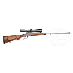 *EARLY HARTMANN & WEISS HAGN FALLING BLOCK SINGLE SHOT RIFLE WITH SCOPE.