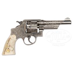 *EXTRAORDINARILY RARE KORNBRATH ENGRAVED SMITH & WESSON .44 HAND EJECTOR 3RD MODEL DA REVOLVER.