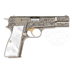 *SCARCE BROWNING RENAISSANCE HIGH POWER SEMI-AUTO PISTOL THAT BELONGED TO FRANK SINATRA.