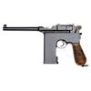Image 2 : MAUSER C96 CONEHAMMER, 20 SHOT FLATSIDE IN PRESENTATION CASE WITH ACCESSORIES.