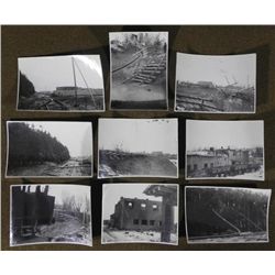 9 WWII German Photos Bombed Out Factories, Railroad
