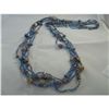 Image 1 : 5 Strand Sterling Silver and Other Multi-Color  Beaded Necklace made by California Native American