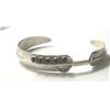 Image 1 : Sterling Silver & Onyx Native American Made Bangle Bracelet  2 1/4 x 1/2" Signed