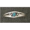 Image 1 : Sterling Silver & Turquoise Native American Made Baby Bracelet  1 3/4" Diam x .5" New!