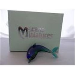 Murano Miniatures Blown Glass Dolphin MIB