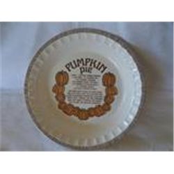 Pumpkin Pie recipe China baking dish Vintage