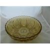 Image 1 : Amber Glass Dish flower pattern