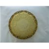 Image 2 : Amber Glass Dish flower pattern