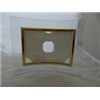 Image 1 : Curved Glass Gold Trim Picture Frame 3x5